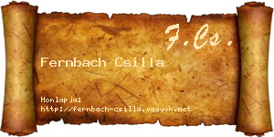Fernbach Csilla névjegykártya